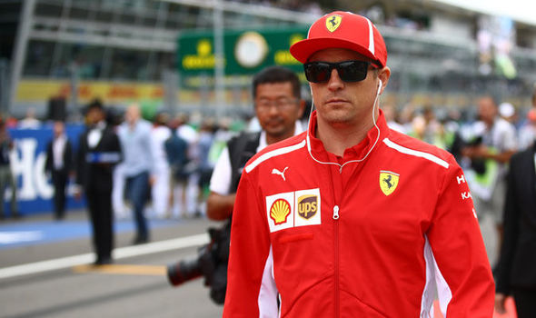 Kimi Raikkonen - F1 Tyre with Stand