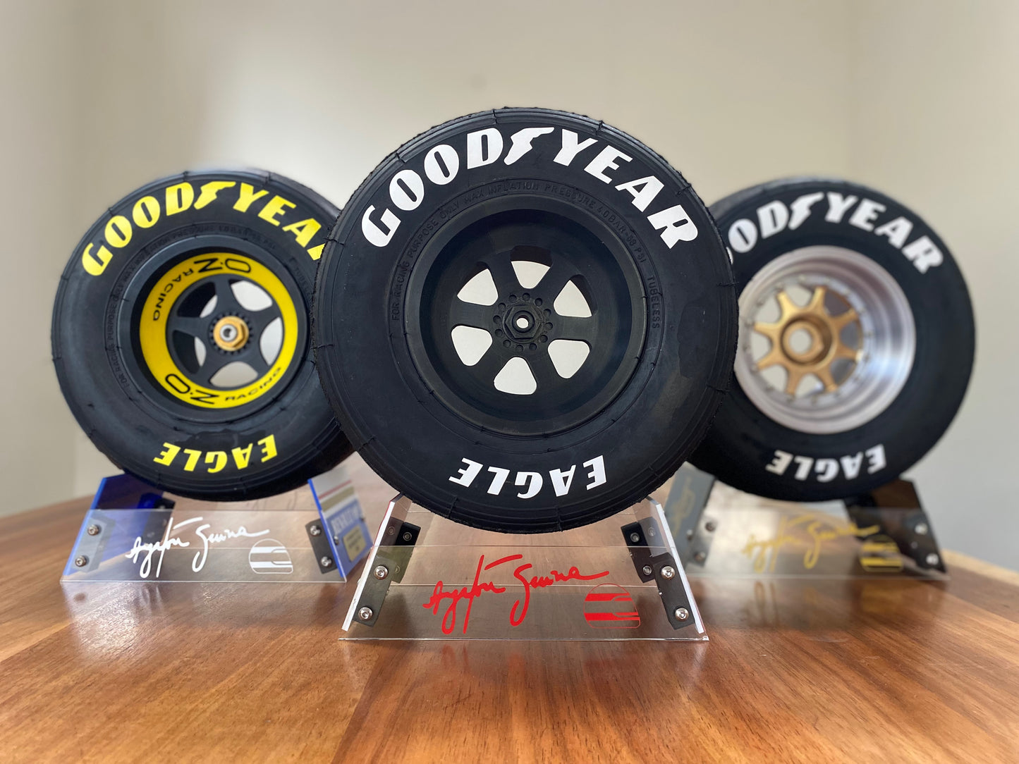 Ayrton Senna McLaren MP4/4 Limited Edition F1 Replica Wheel and Stand