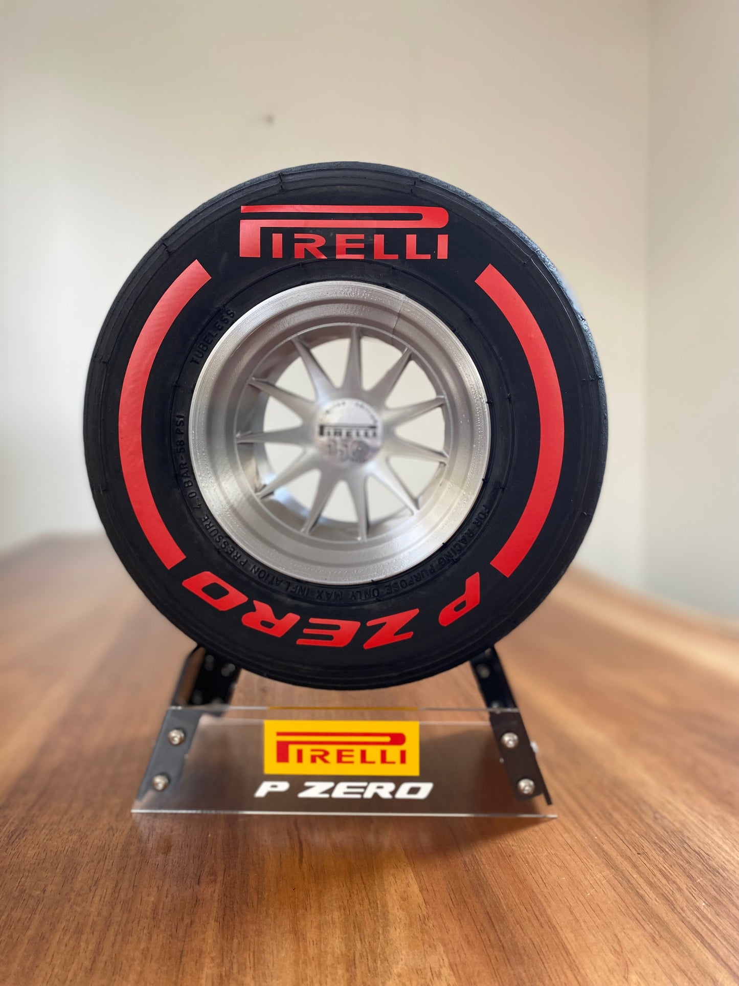 Pirelli Soft F1 Tyre with Stand
