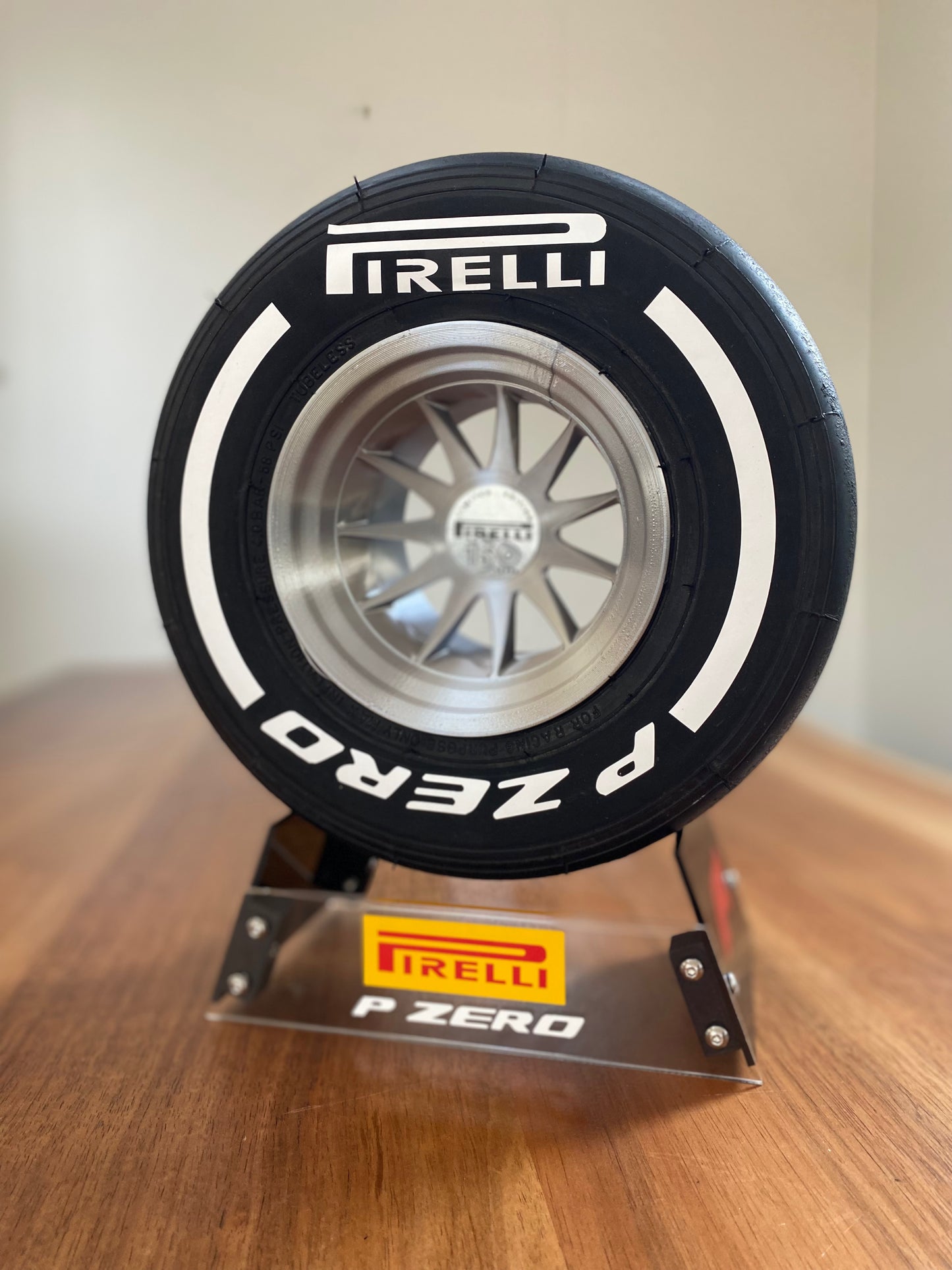 Pirelli Hard F1 Tyre with Stand