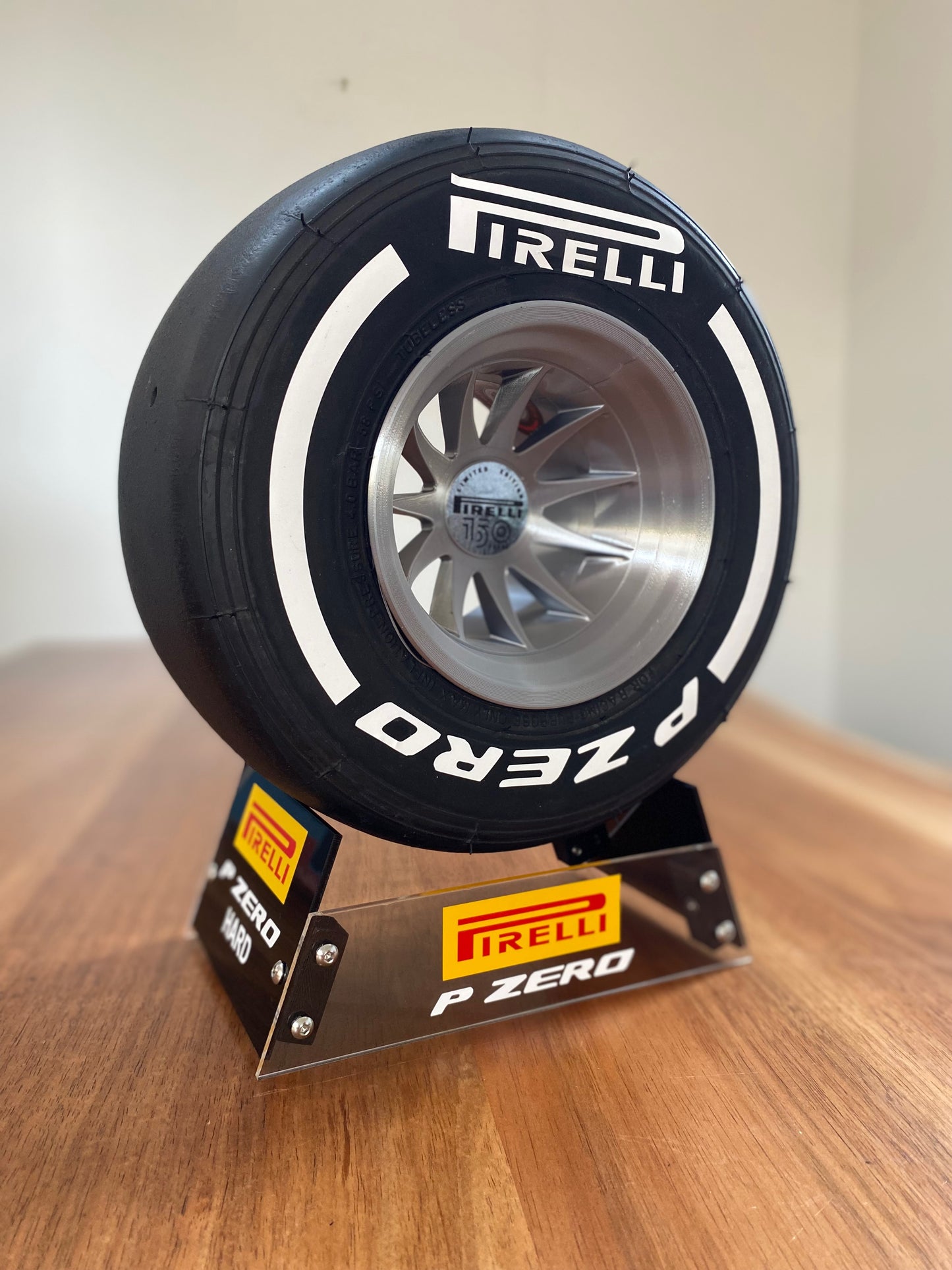Pirelli Hard F1 Tyre with Stand