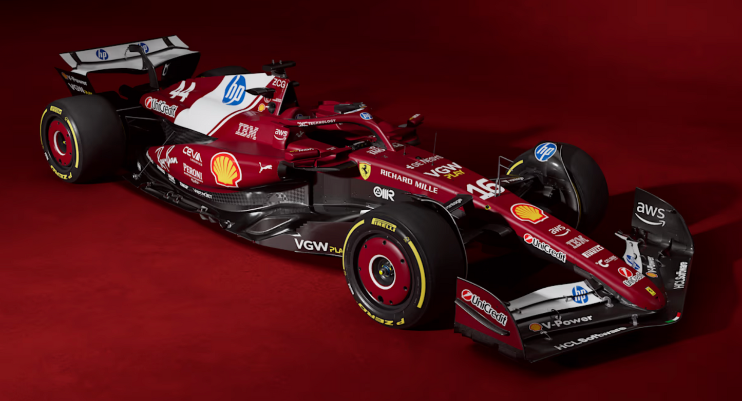 Lewis Hamilton (Ferrari) - F1 Tyre with Stand