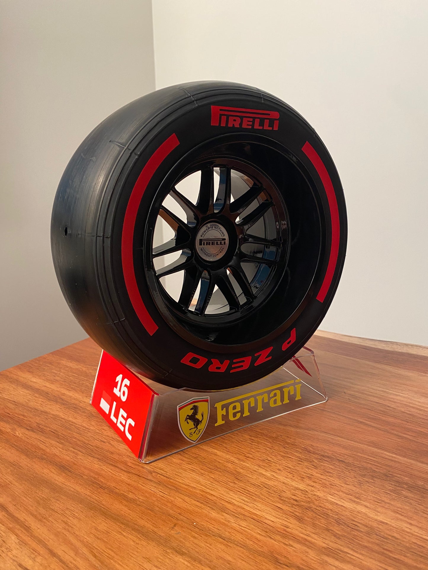 NEW 2025 - Pirelli Tyre with Leclerc Stand