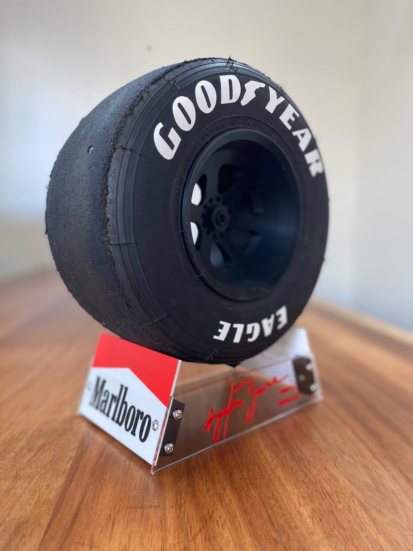 Ayrton Senna McLaren MP4/4 Limited Edition F1 Replica Wheel and Stand