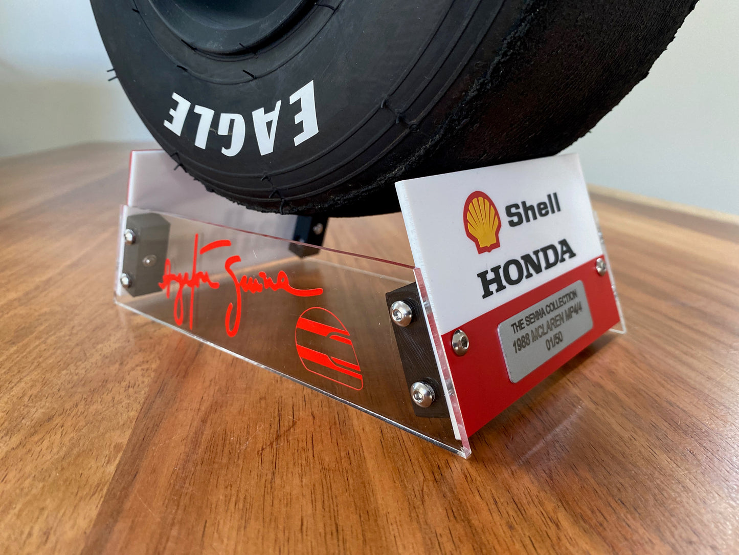 Ayrton Senna McLaren MP4/4 Limited Edition F1 Replica Wheel and Stand