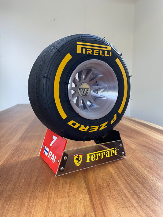 Kimi Raikkonen - F1 Tyre with Stand