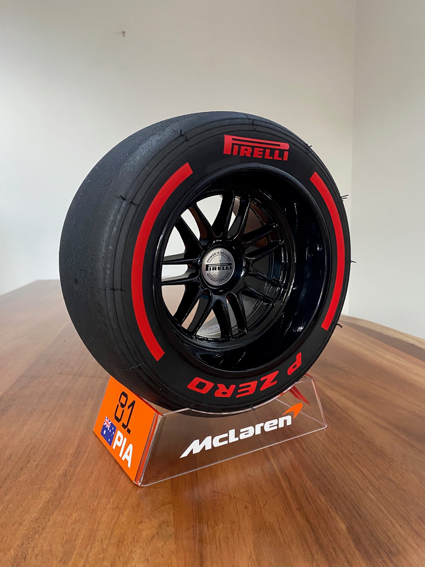 NEW 2025 - Pirelli Tyre with Piastri Stand