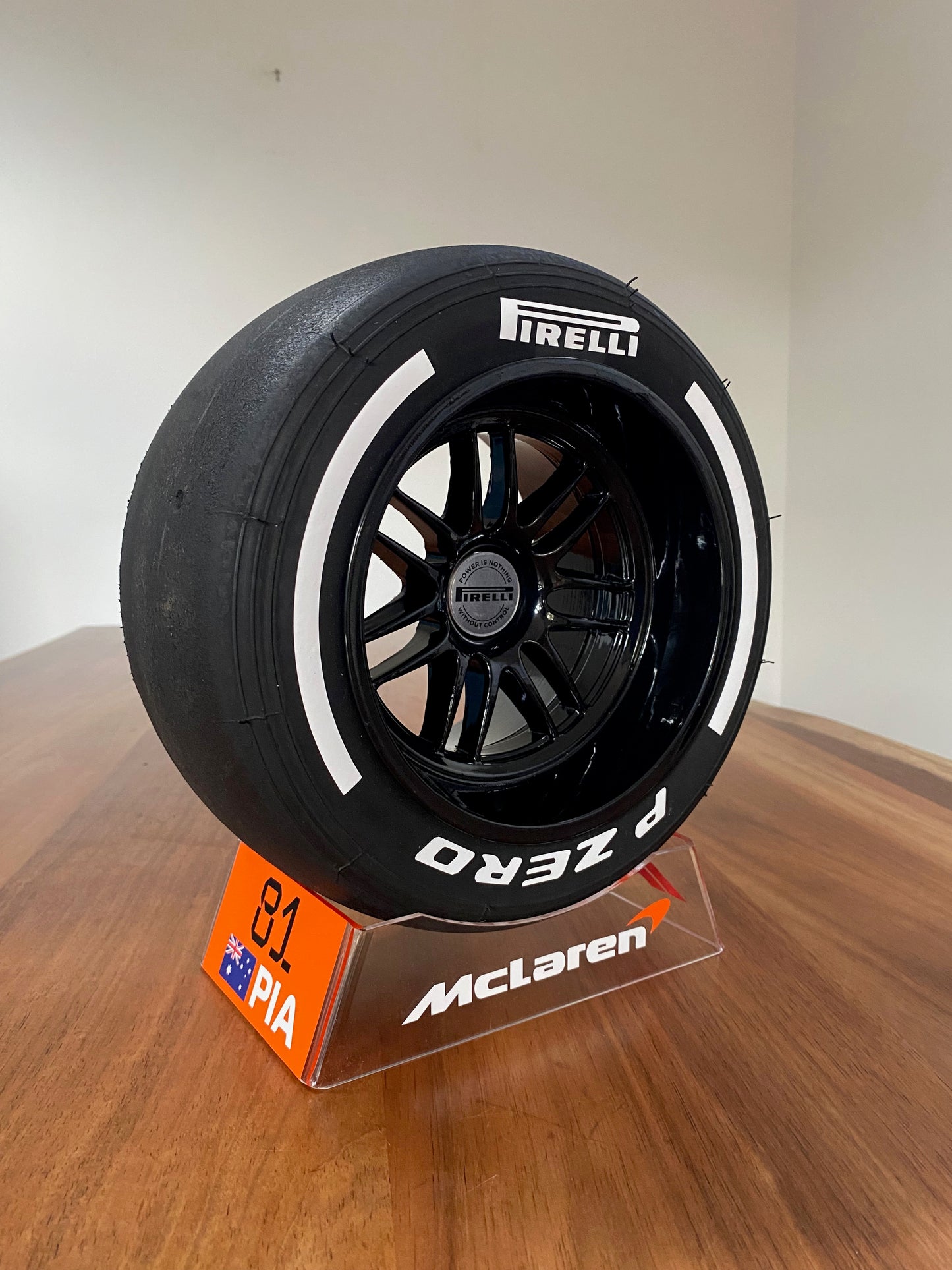 NEW 2025 - Pirelli Tyre with Piastri Stand
