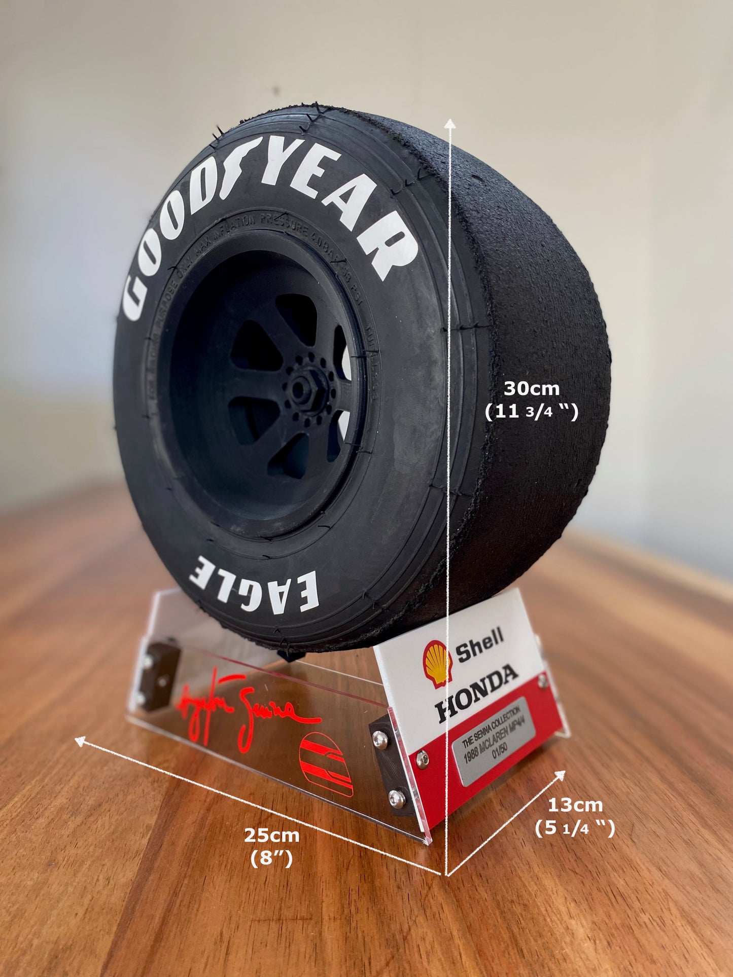 Ayrton Senna McLaren MP4/4 Limited Edition F1 Replica Wheel and Stand