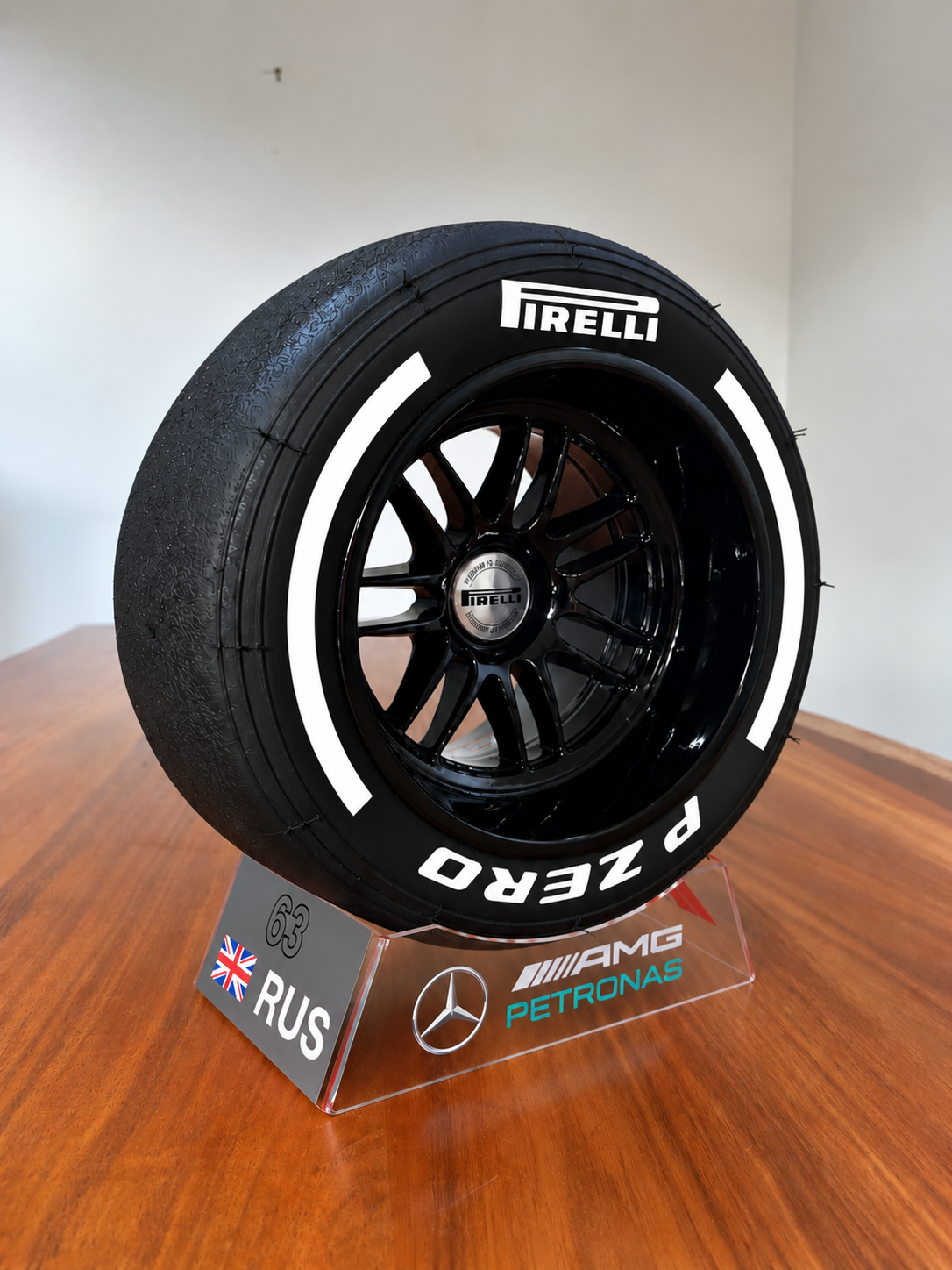 NEW 2025 - Pirelli Tyre with Russell Stand